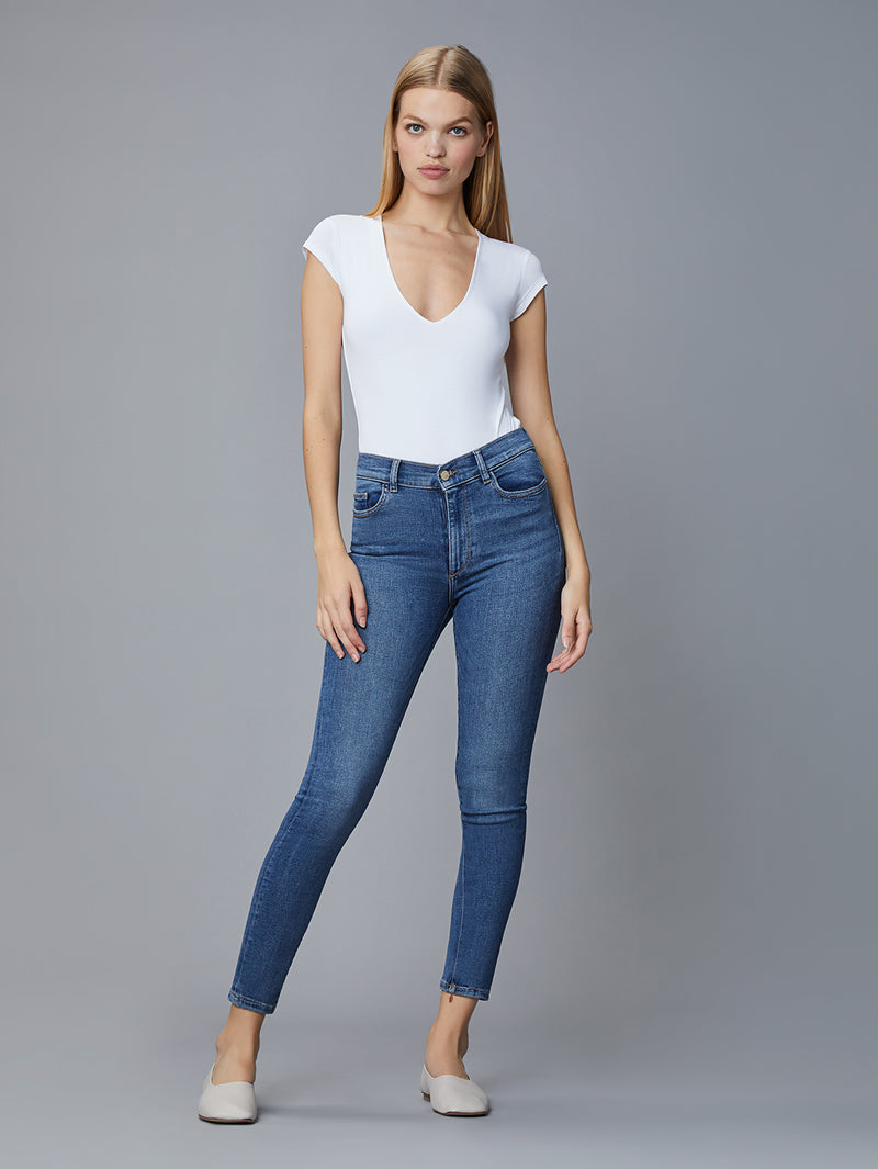 Farrow Skinny High Rise Instasculpt Ankle | Blue Bell