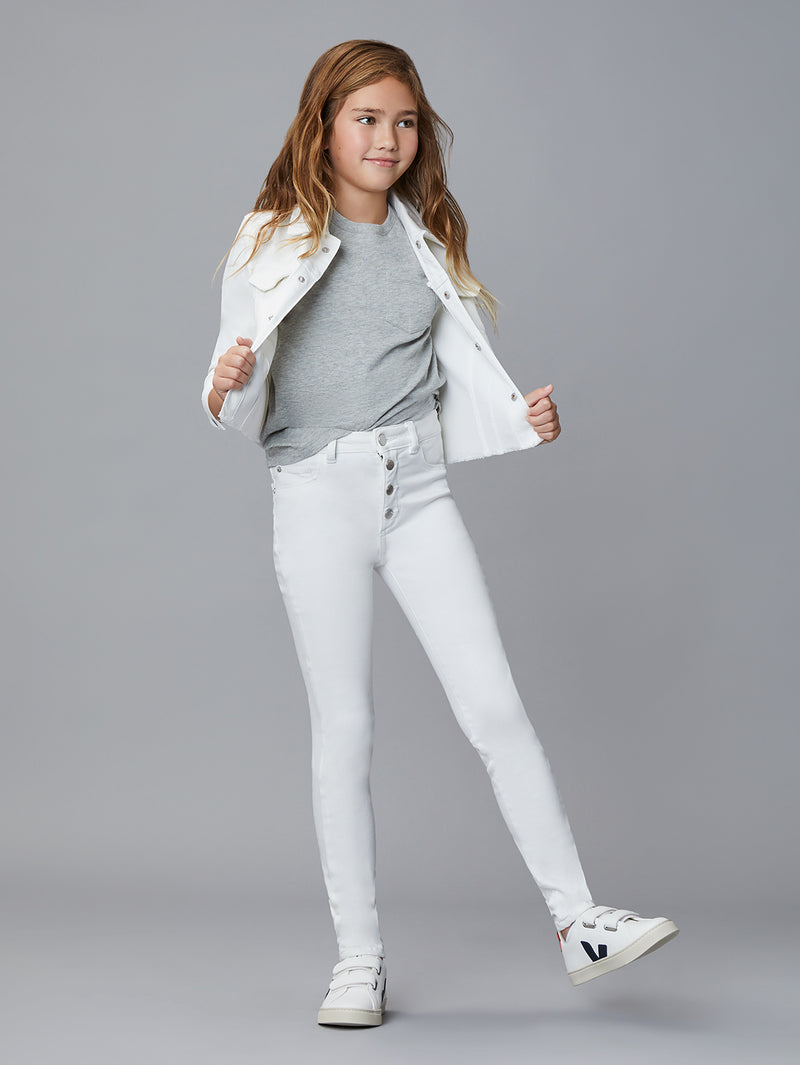 Chloe Skinny High Rise | White Exposed