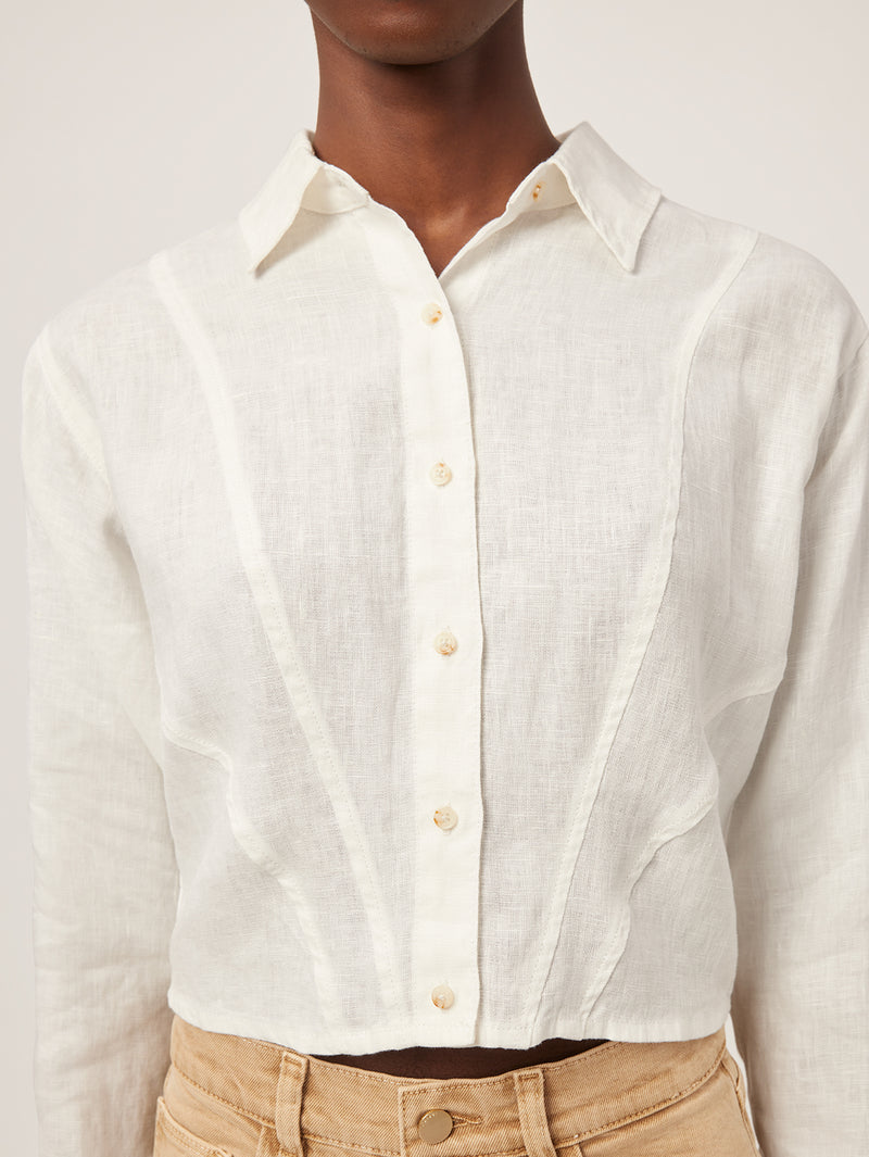 Aurette Shirt | White Linen