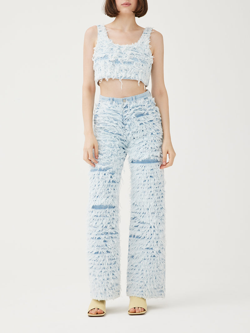 KSENIASCHNAIDER x DL1961 Zoie Wide Leg Relaxed Vintage | Denim Fur