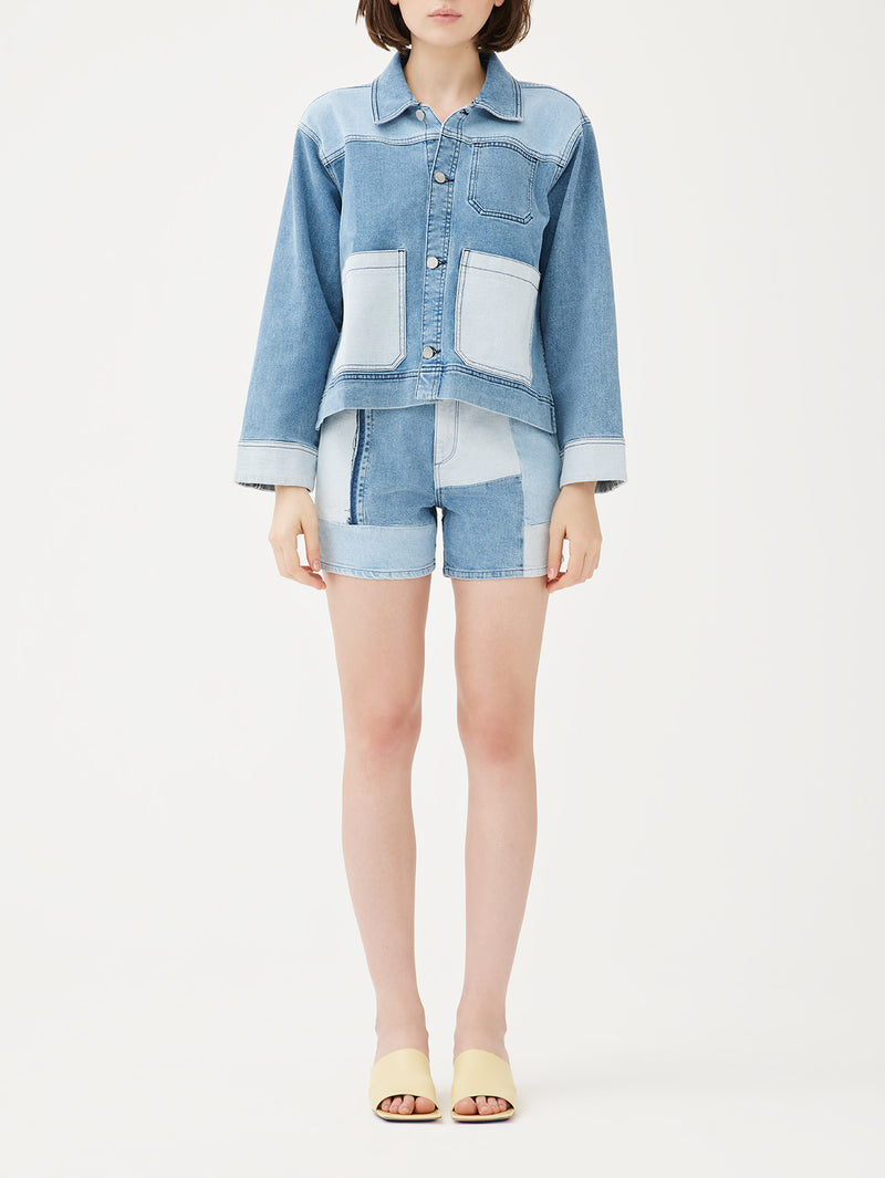 KSENIASCHNAIDER x DL1961 Tilda Shirt Jacket| Patchwork