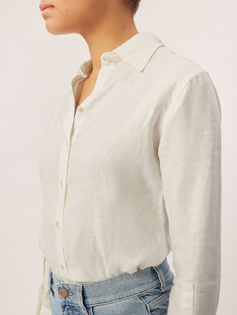 Lisette Shirt | White Linen